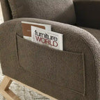 Schaukelstuhl mit Armlehnen für das Wohnzimmer und Seitentaschen