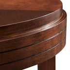 Mesa de apoio oval Chocolate Cherry com prateleira inferior para exposição