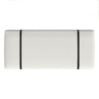 Upholstered Bench Cream Boucle with Black Metal Base