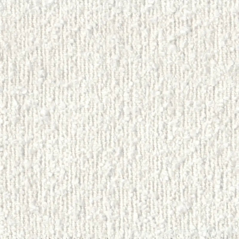 Upholstered Bench Cream Boucle with Black Metal Base