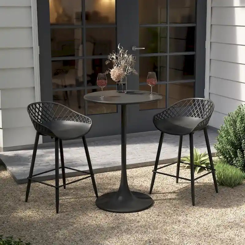 24 Inch Bistro Table Counter Height Weather Resistant