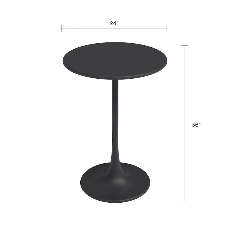 24 Inch Bistro Table Counter Height Weather Resistant