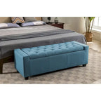 Gepolsterte Aufbewahrungsbank aus Stoff mit aufklappbarer Oberseite