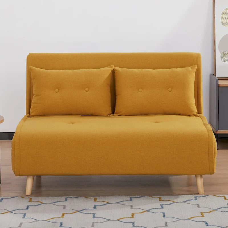 40 Inch Convertible Lounge Sleeper Chair with Pillows