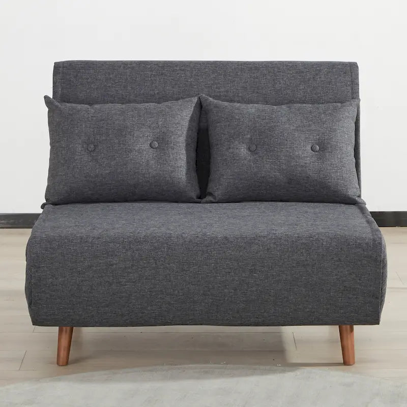 40 Inch Convertible Lounge Sleeper Chair with Pillows