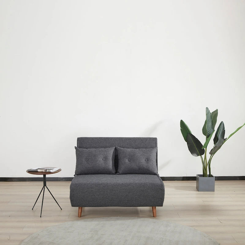 40 Inch Convertible Lounge Sleeper Chair with Pillows