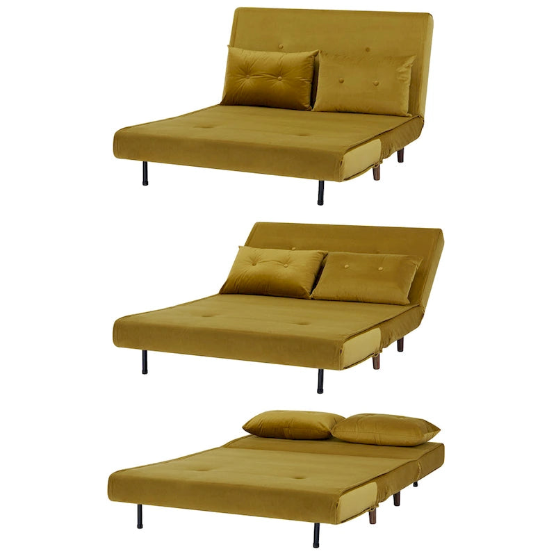 40 Inch Convertible Lounge Sleeper Chair with Pillows