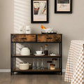 Console Entryway Table Sofa Side Table with Folding Fabric