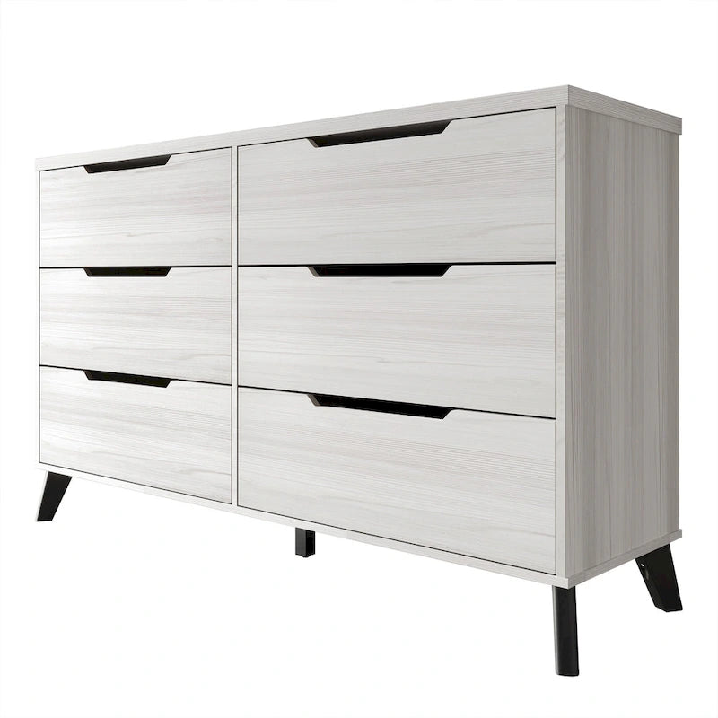 Chic and Vintage Wooden Dresser with 6 drawers