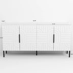Aparador armário de destaque de estilo europeu branco de 63 Inch