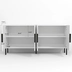 Aparador armário de destaque de estilo europeu branco de 63 Inch