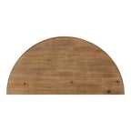 Rustic Wood Console Table Demilune 30x15x31 Inches