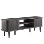 Mobile TV da 55 pollici in stile Mid-Century con ante scorrevoli
