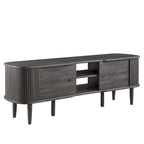 Mobile TV da 55 pollici in stile Mid-Century con ante scorrevoli
