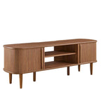 Mobile TV da 55 pollici in stile Mid-Century con ante scorrevoli