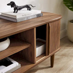 Mobile TV da 55 pollici in stile Mid-Century con ante scorrevoli