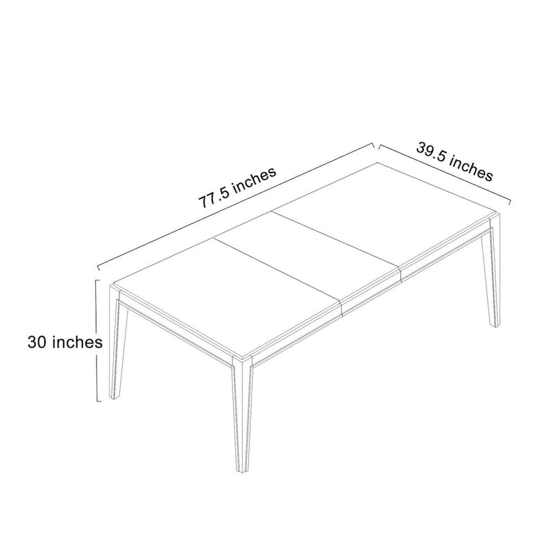 Expandable Solid Wood Dining Table Seats 6 to 8 People